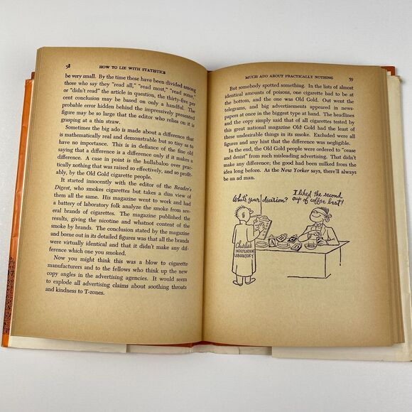How to Lie with Statistics by Darrell Huff 1954 9th Printing HC/DJ Illustrations - Picture 10 of 16
